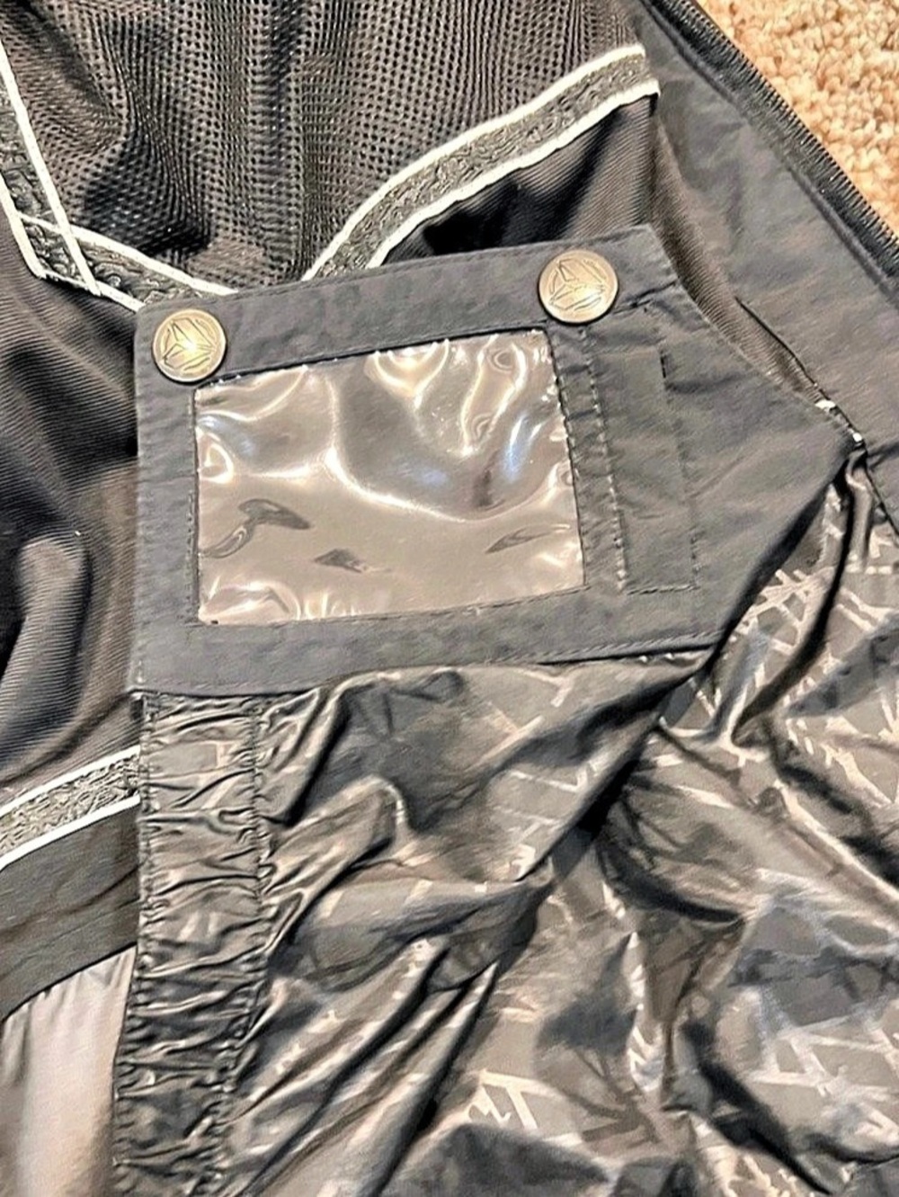 Section Vintage MFM Snowboard Coat Jacket With Hood Rare Black XL Performance - Picture 4 of 13